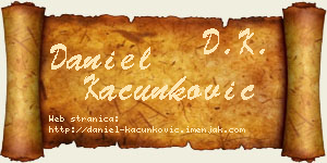 Daniel Kačunković vizit kartica